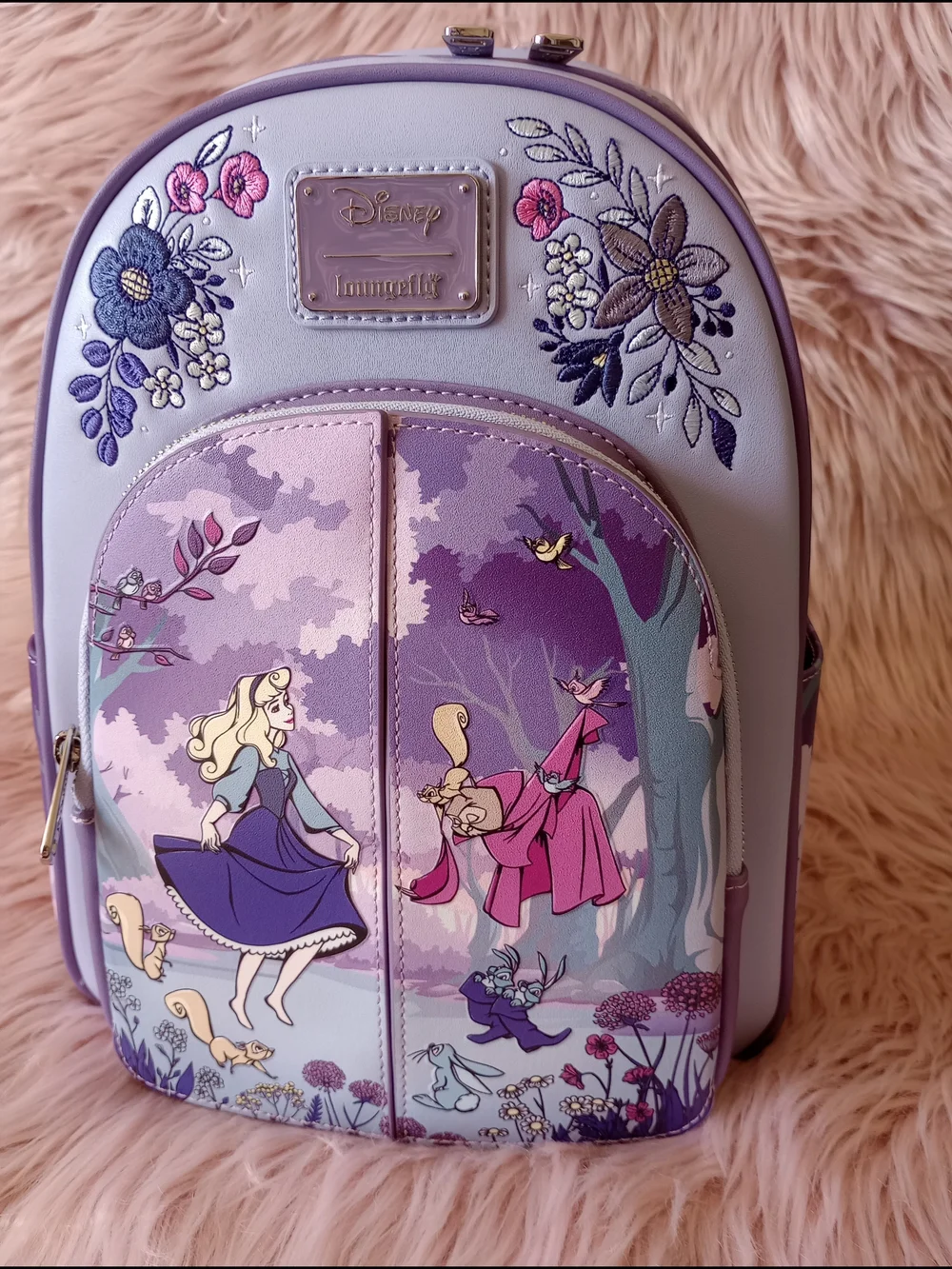 Sleeping Beauty 65th Anniversary Floral Scene Mini Backpack